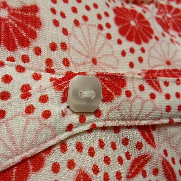 Vintage 90's i.e. Deep V-neck Button Down Empirewaist 3\4 Sleeve Blouse - Picture 8 of 12